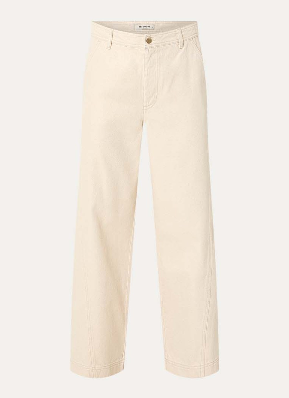 Beaumont Milly high waist wide leg jeans met lurex - voorkant 3 goud