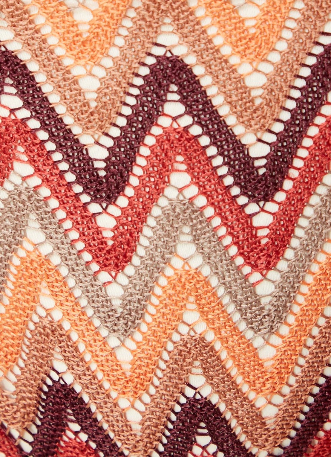Becksöndergaard Bikinislip met ingebreid patroon - detail 3 orange