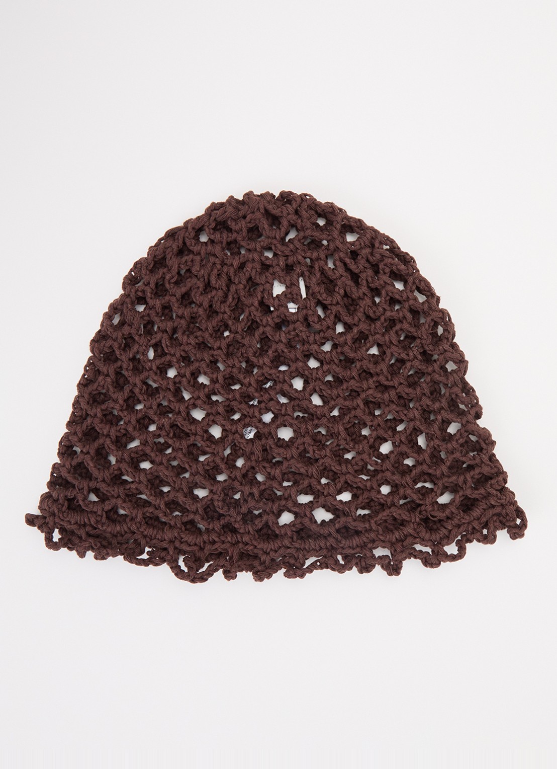 Becksöndergaard Croha muts van crochet - voorkant bruin