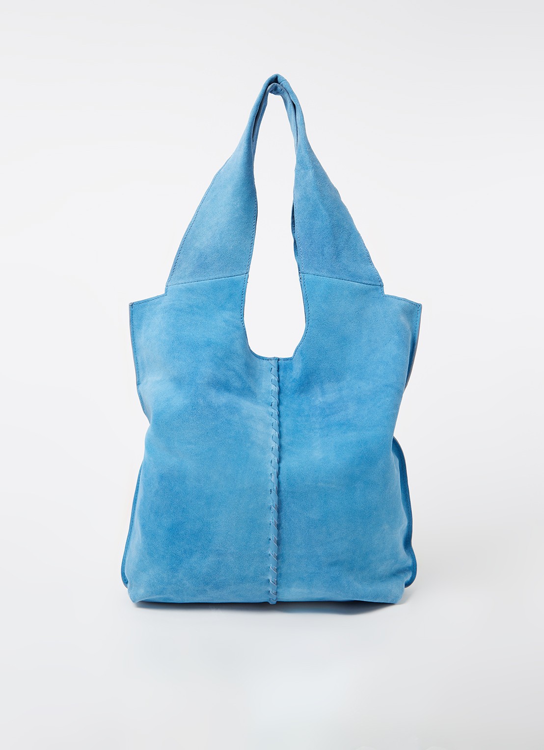 Becksöndergaard Danita shopper van suède - voorkant 4 blauwgrijs