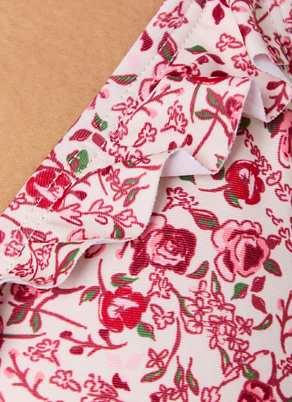 Becksöndergaard Fleuriella Bella triangel bikinitop met bloemenprint - detail 5 rood