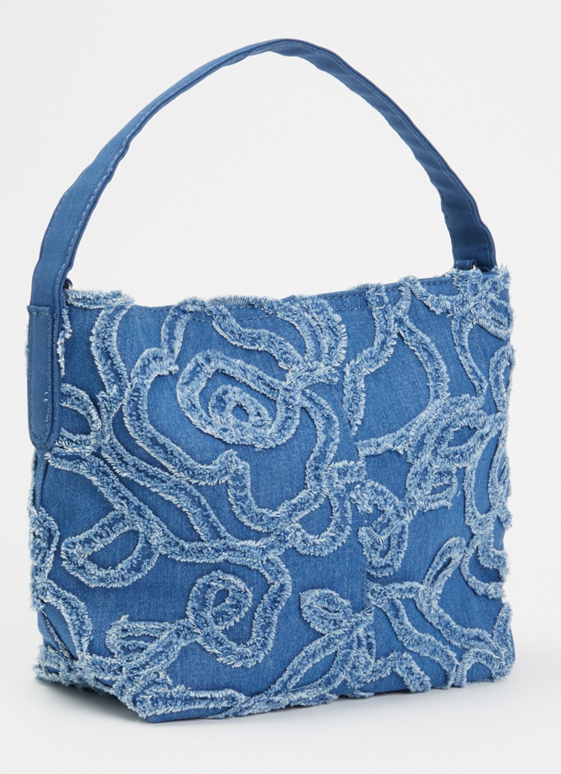 Becksöndergaard Flowa Denima Fraya handtas van denim met afneembare schouderriem - achterkant 2 indigo