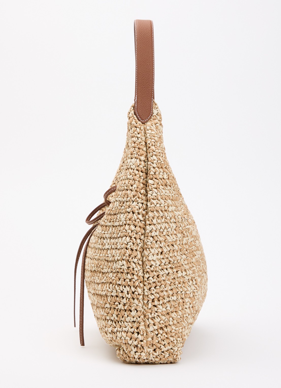 Becksöndergaard Siena schoudertas met leren details - detail 3 beige