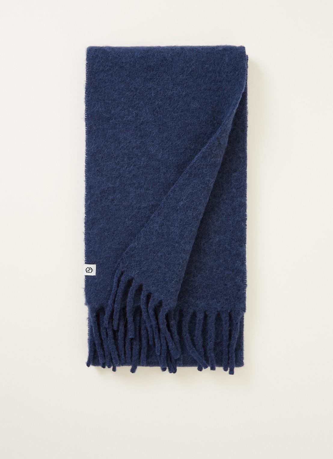 Becksöndergaard Yuta sjaal in alpaca wolblend 200 x 30 cm - voorkant blauw