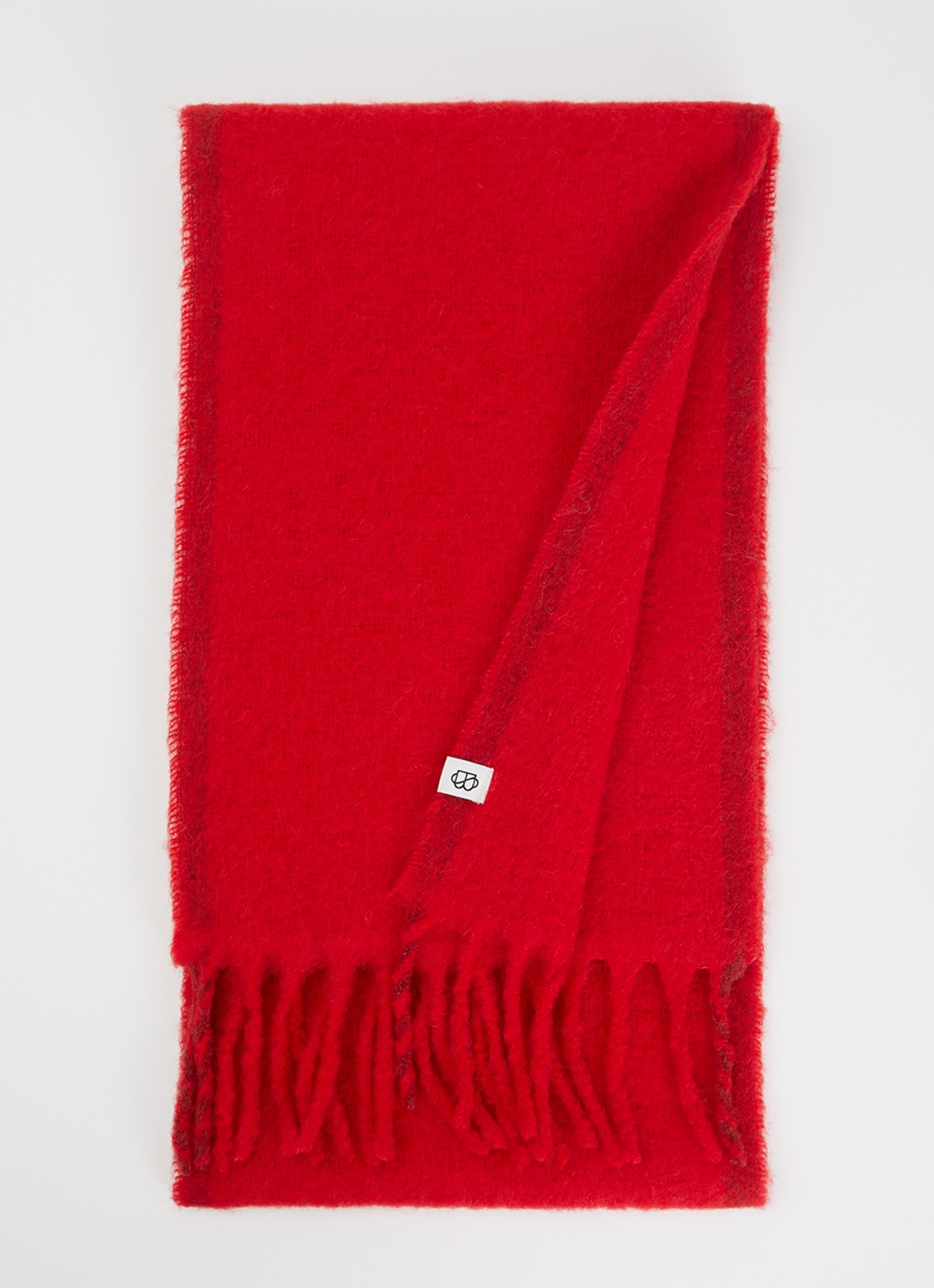 Becksöndergaard Yuta sjaal in alpaca wolblend 210 x 26 cm - voorkant 3 rood