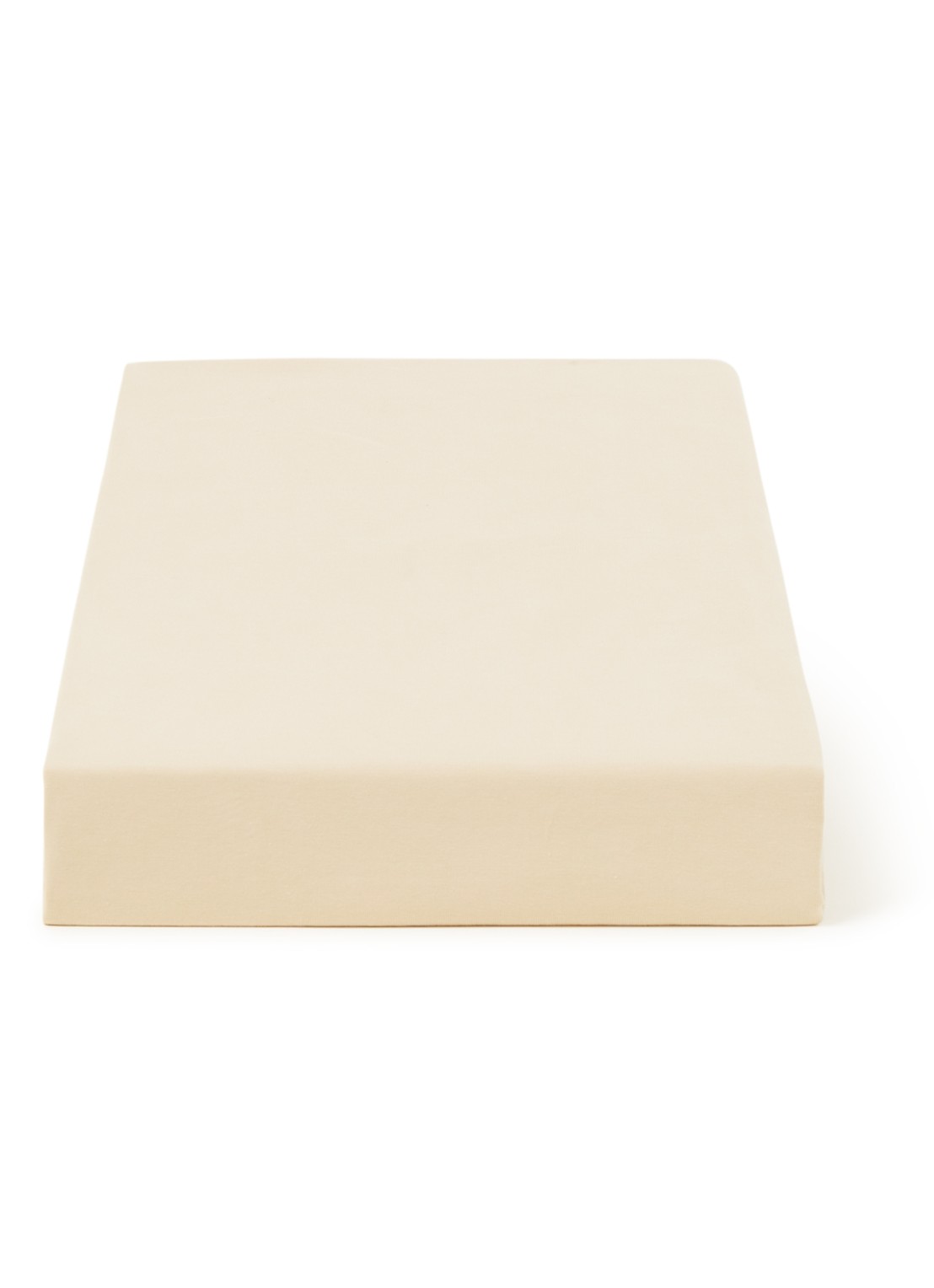 BeddingHouse Dutch Design Hoeslaken van  katoenblend, hoekhoogte 28 cm - voorkant zand