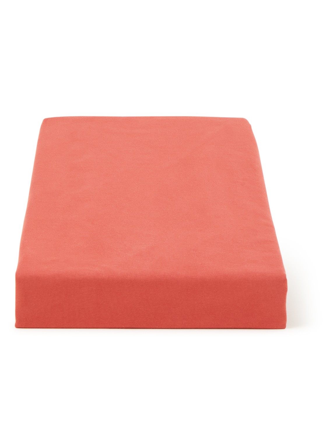 BeddingHouse Dutch Design Hoeslaken van  katoenblend, hoekhoogte 28 cm - voorkant steenrood