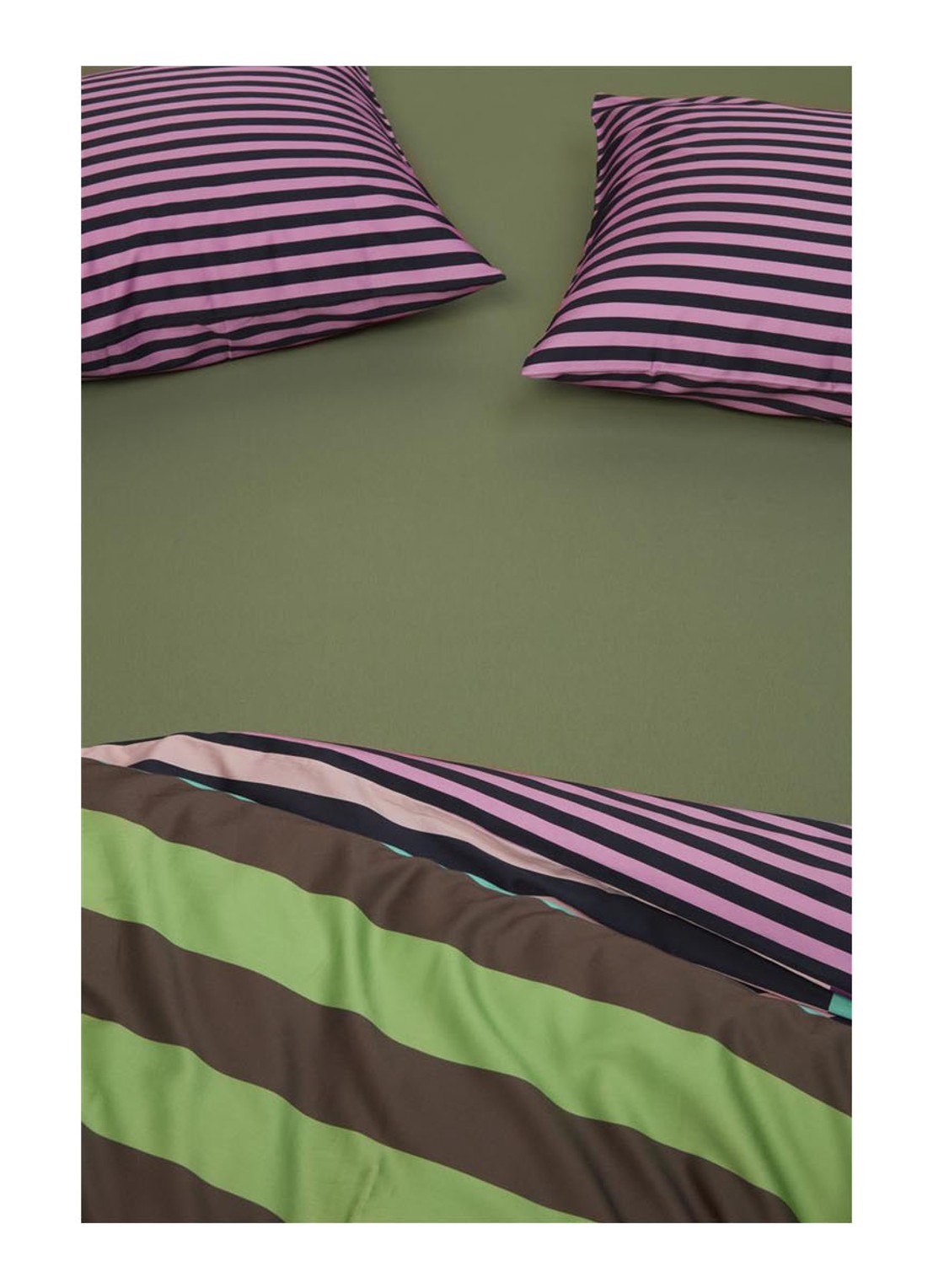 BeddingHouse Dutch Design Hoeslaken van  katoenblend, hoekhoogte 28 cm - detail 4 groen