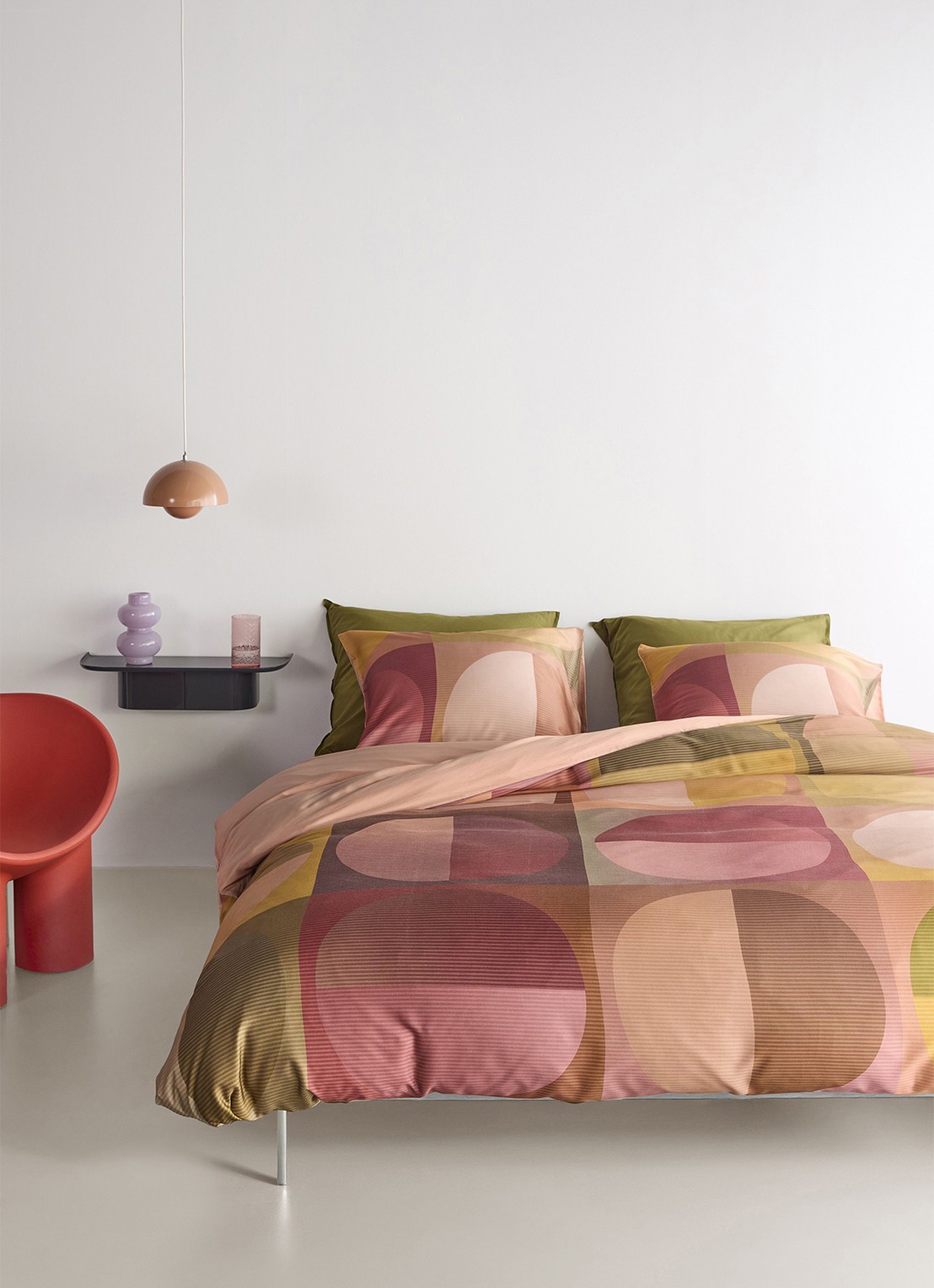 BeddingHouse Dutch Design Jazz dekbedovertrekset van  katoensatijn 210TC - inclusief kussenslopen - voorkant 7 multicolor