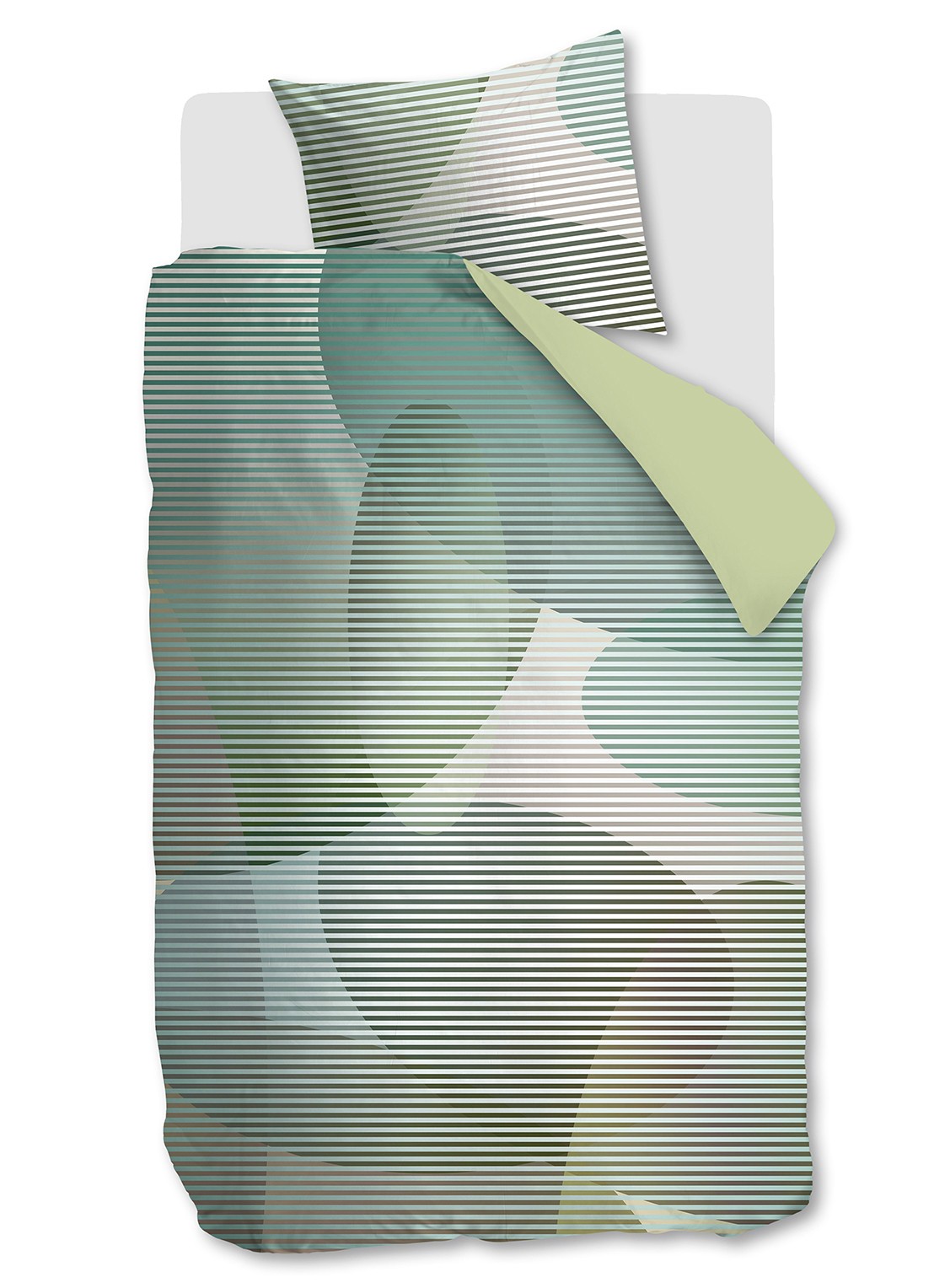 BeddingHouse Dutch Design Lombard dekbedovertrekset - inclusief kussenslopen - voorkant groen