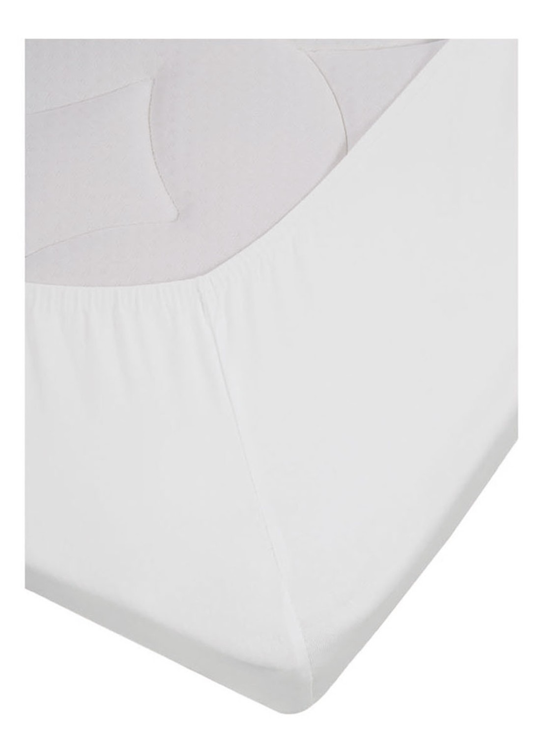 Beddinghouse Jersey splittopper hoeslaken in katoenblend, hoekhoogte 12 cm  - detail 3 wit
