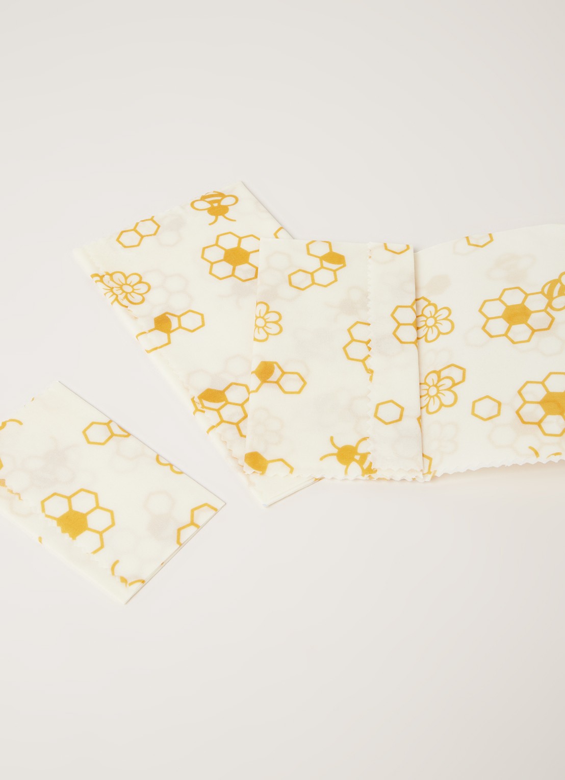 Bee's Wax Beeswax herbruikbare bijenwasdoek set van 3 - detail 3 wit