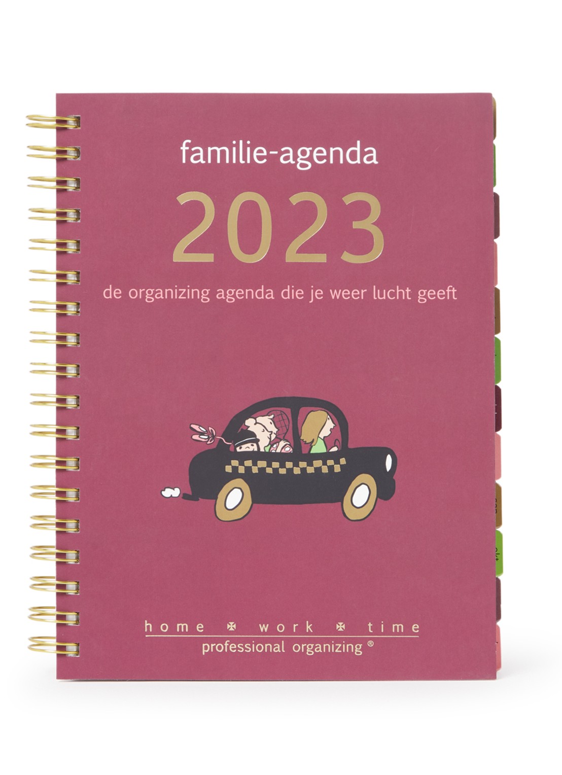 Bekking & Blitz Homeworktime familie-agenda 2023  - voorkant aubergine