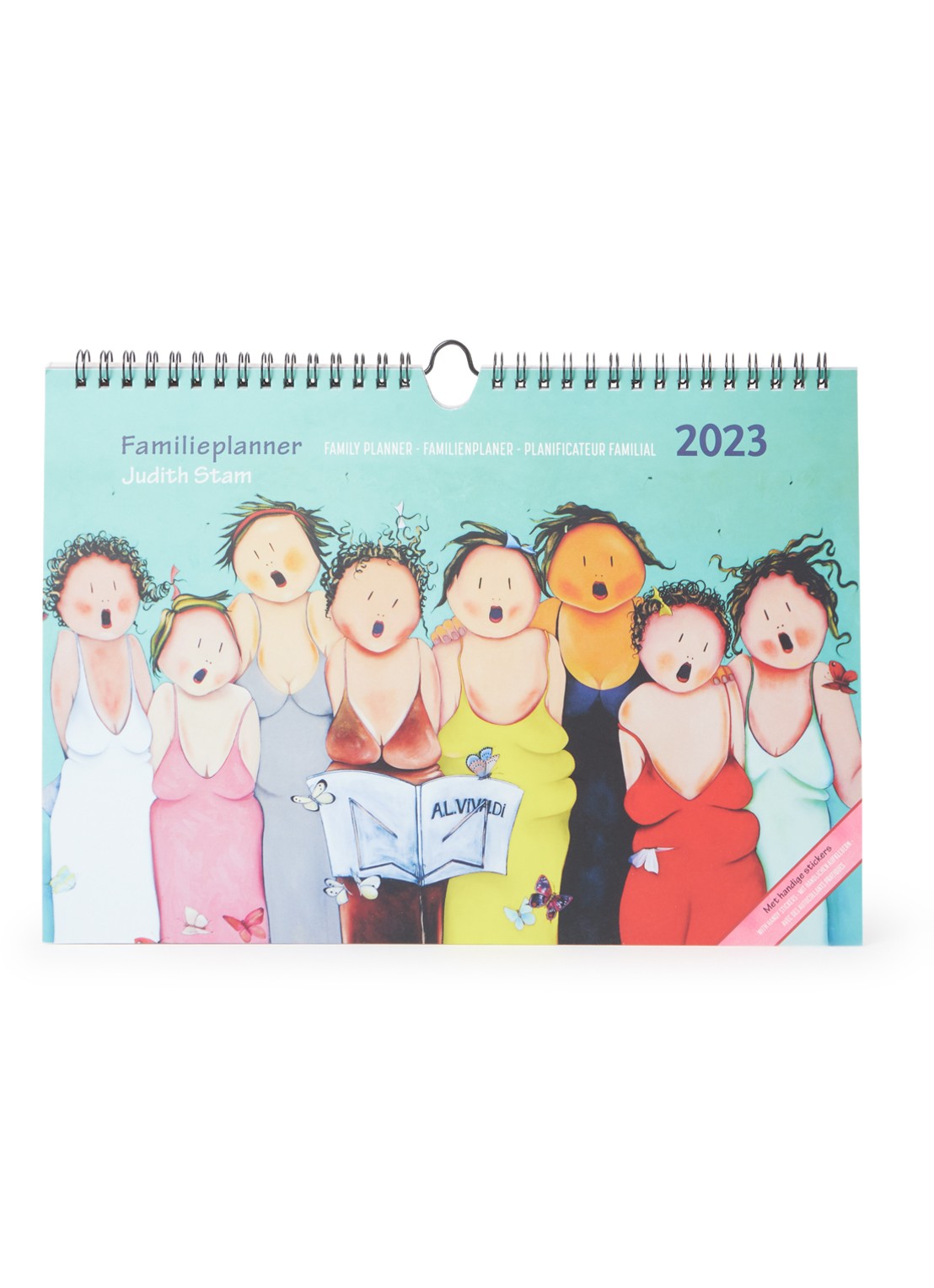 Bekking & Blitz Judith Stam Familiekalender 2023  - voorkant multicolor