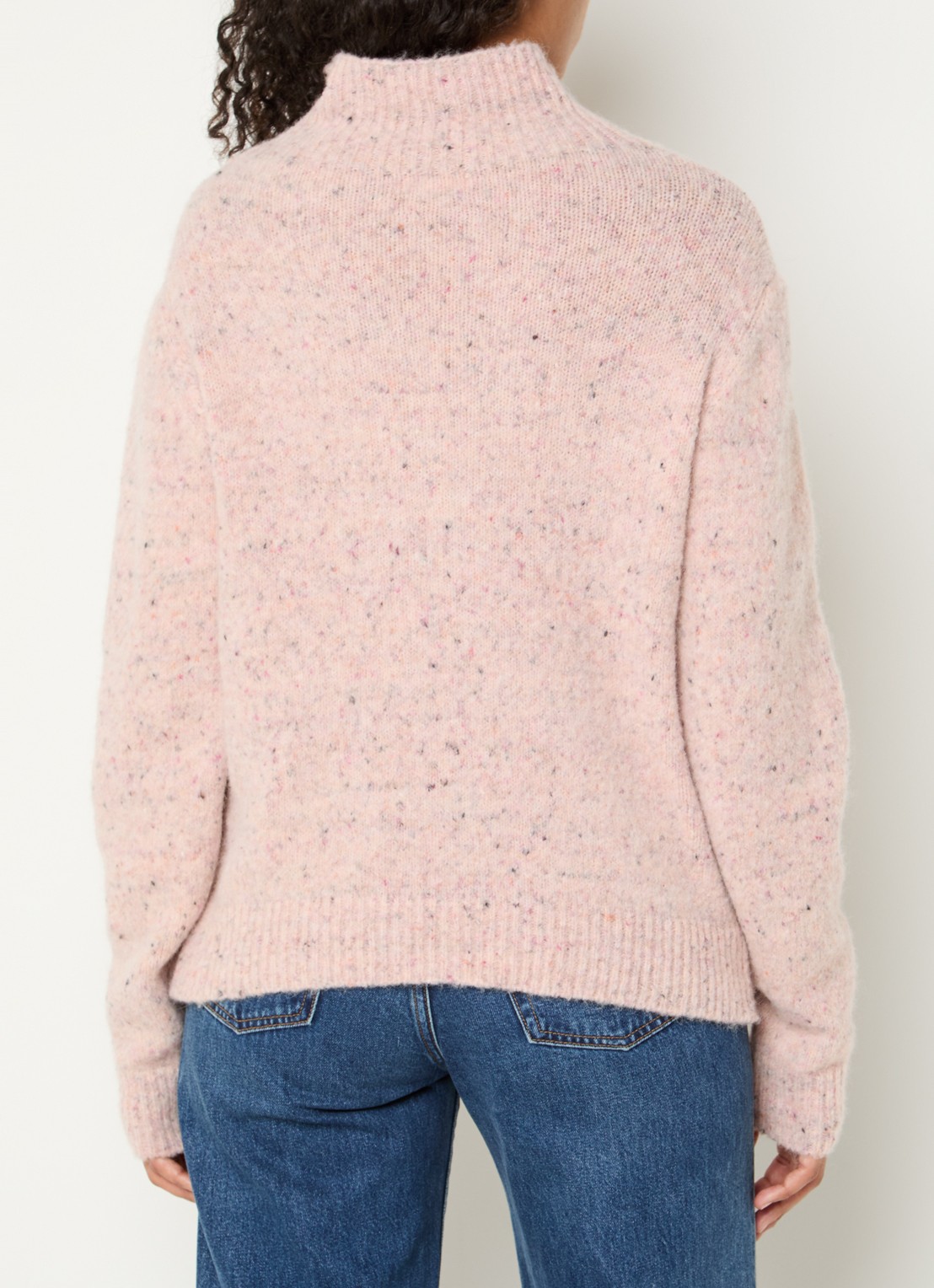 Bellamy Thebe kabelgebreide trui in alpaca wolblend - achterkant 3 oudroze