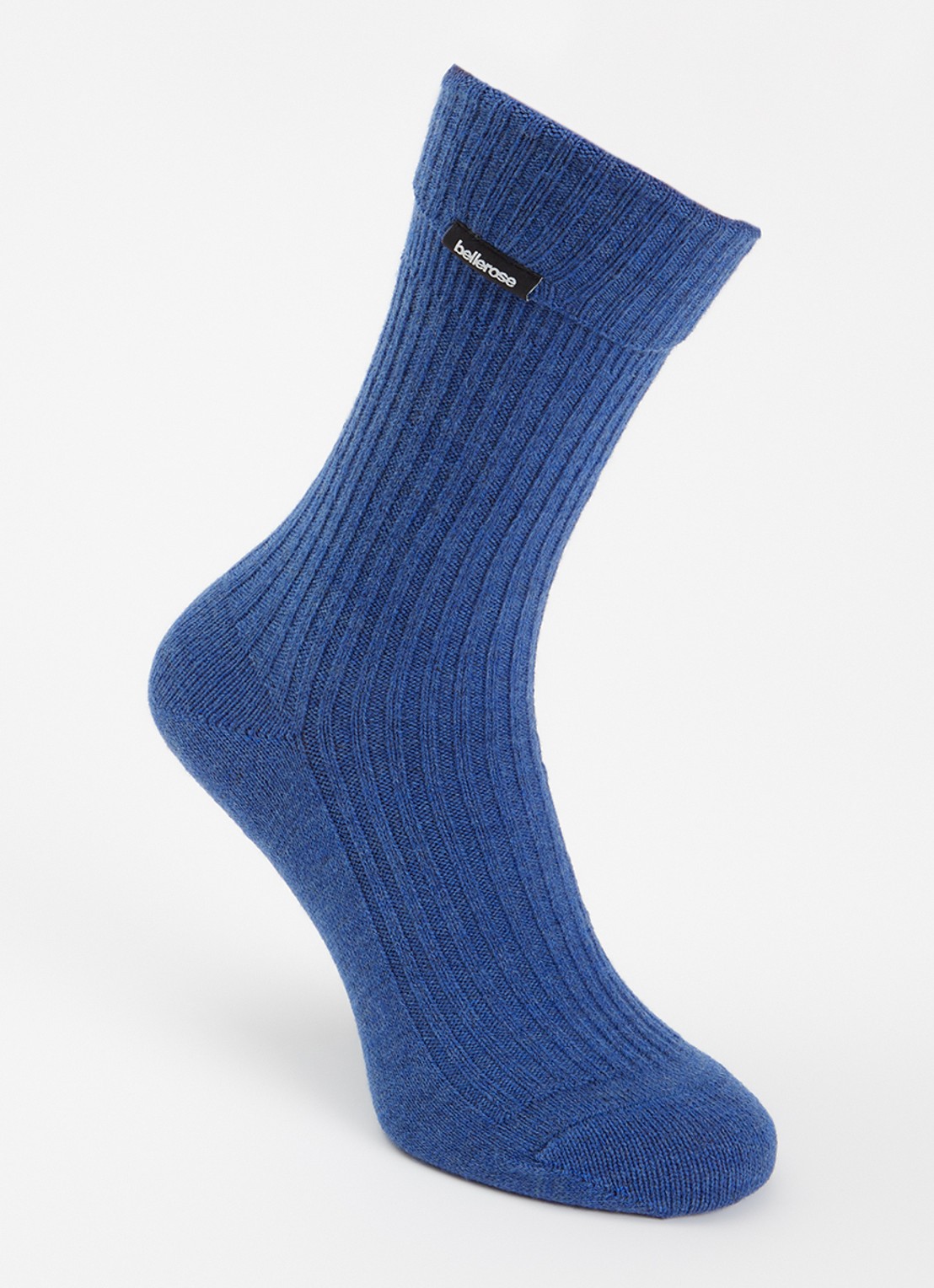 Bellerose Baniy ribgebreide sokken met gemêleerd dessin - voorkant blauw