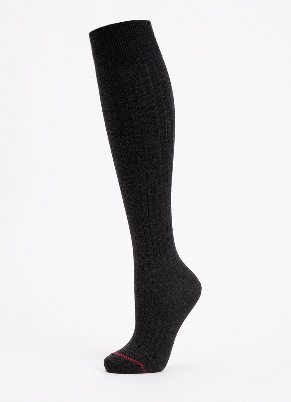 Bellerose Batily kniekousen in wolblend - detail 3 antraciet