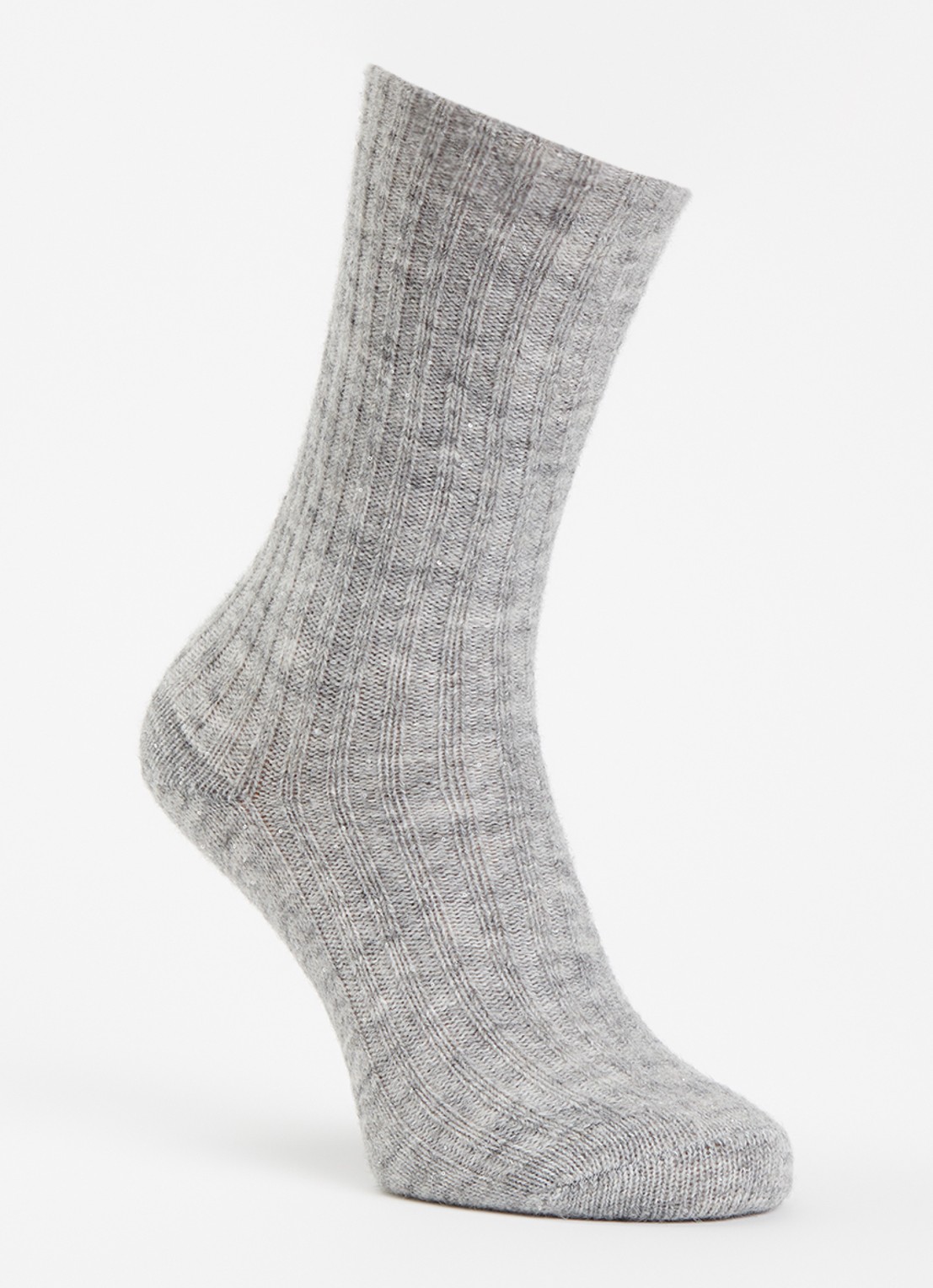 Bellerose Boti sokken in alpaca wolblend - voorkant grijs