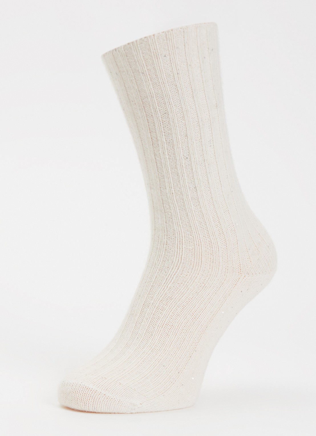 Bellerose Boti sokken in alpaca wolblend - detail 3 gebroken wit