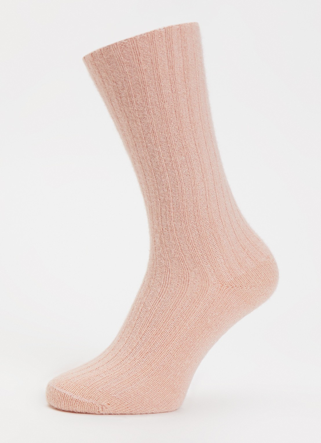 Bellerose Boti sokken in aplaca wolblend met glitter - detail lichtroze