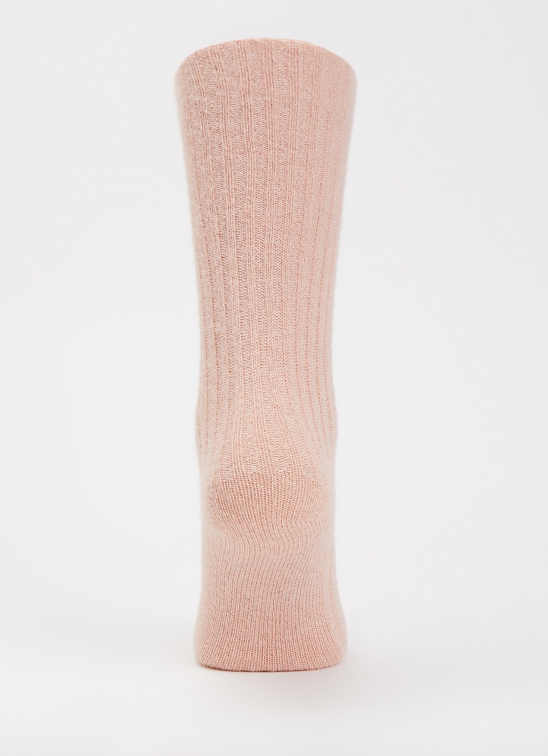 Bellerose Boti sokken in aplaca wolblend met glitter - voorkant 3 lichtroze