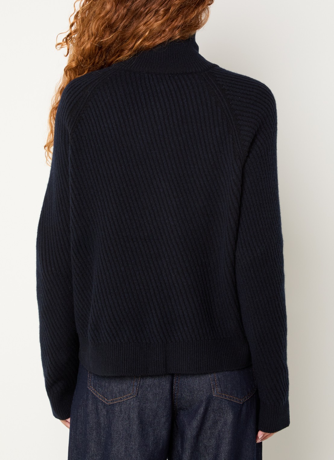 Bellerose Dorry grofgebreide trui van merino wol - achterkant 3 donkerblauw