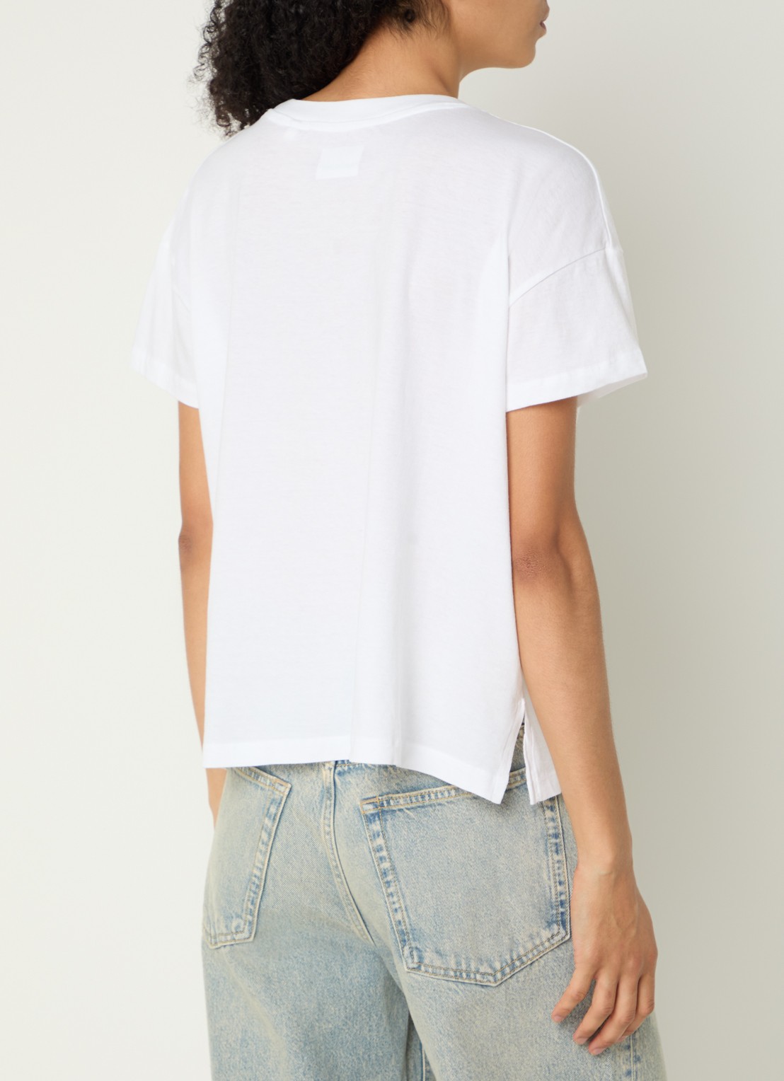 Bellerose Felia oversized T-shirt met ronde hals - achterkant wit