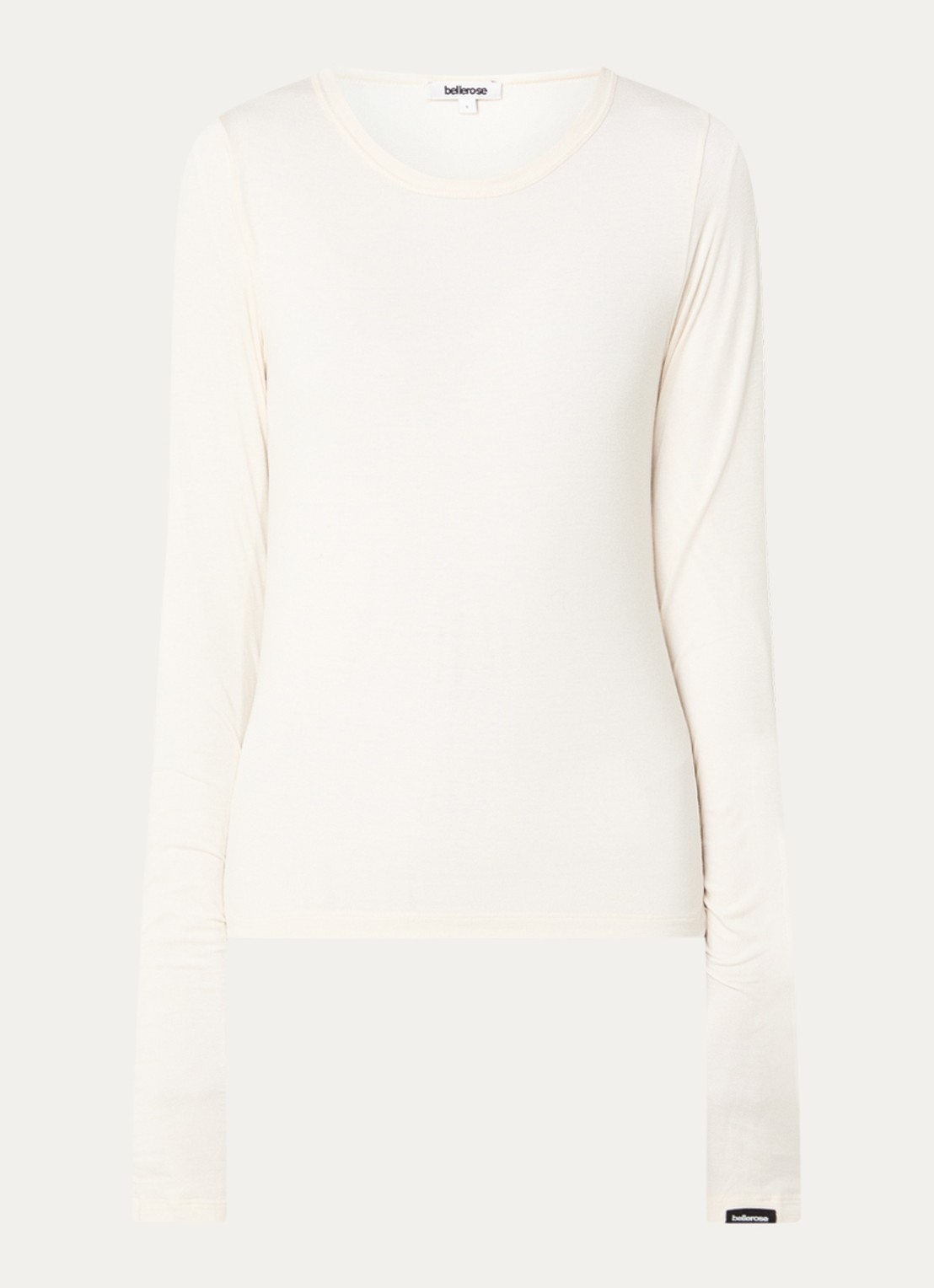 Bellerose Fina long sleeve met ronde hals - voorkant 3 gebroken wit
