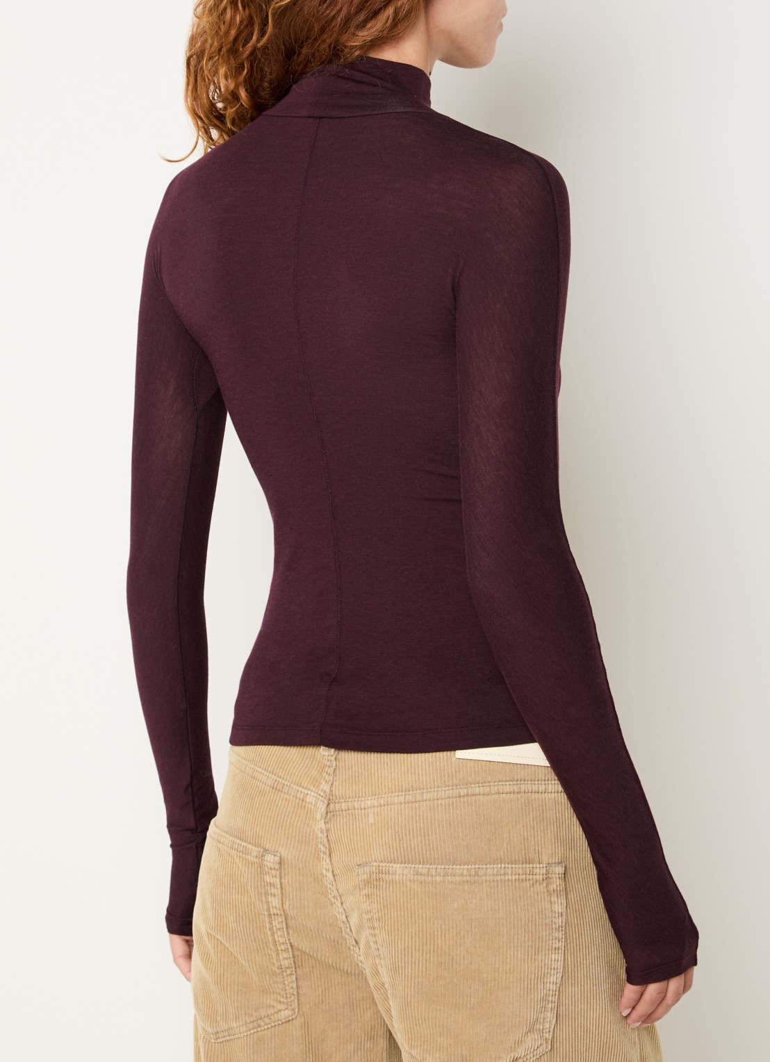 Bellerose Flawy trui met col - achterkant 2 aubergine