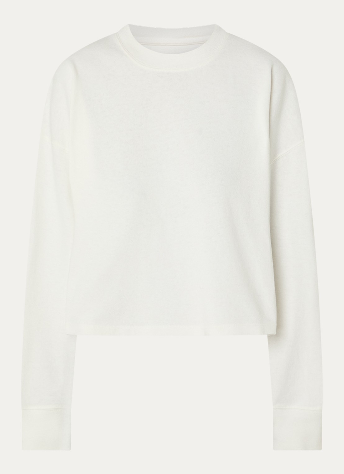 Bellerose Franto longsleeve met ronde hals - voorkant 3 gebroken wit