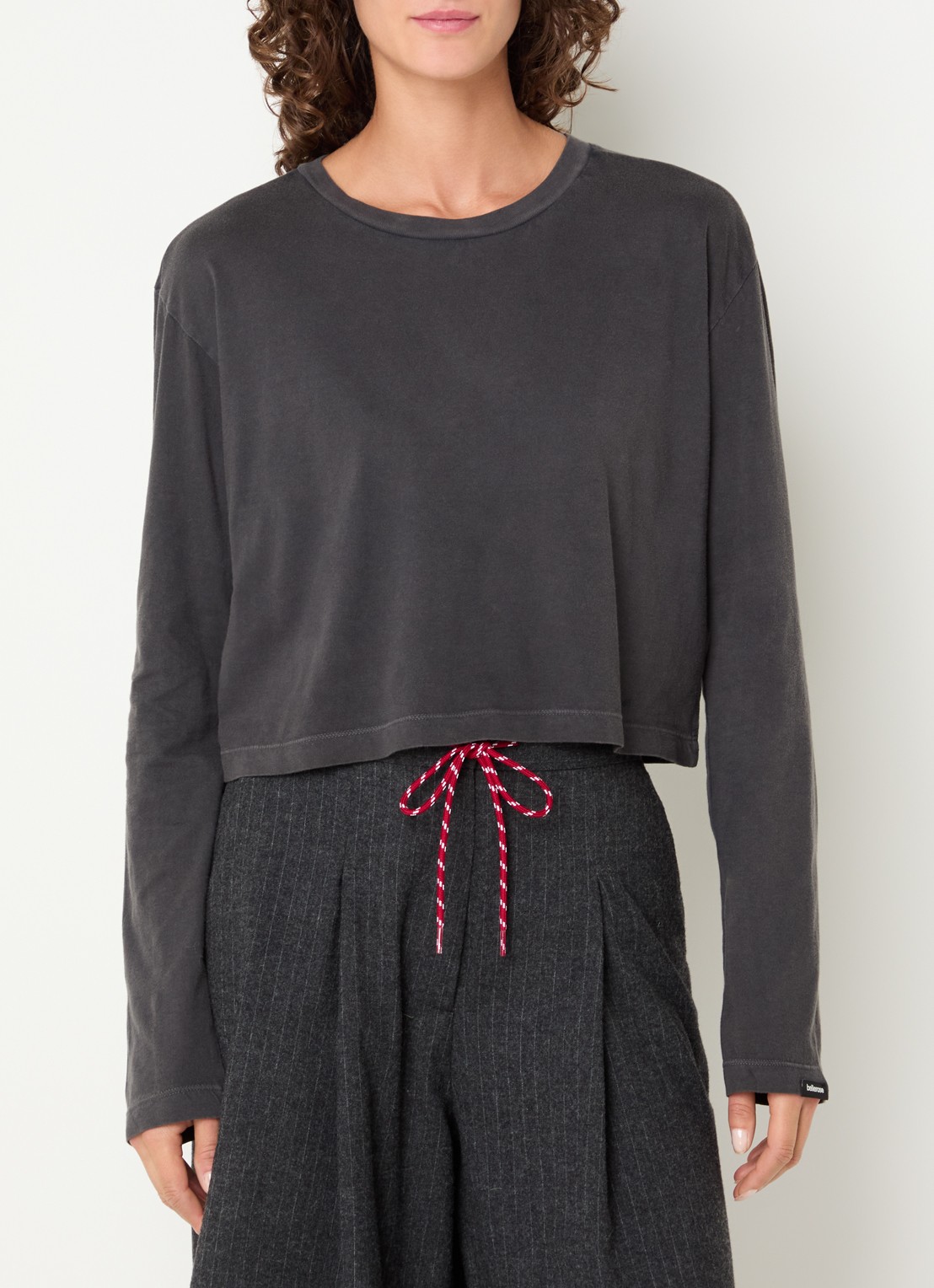 Bellerose Fuele long sleeve met ronde hals - detail 4 zwart
