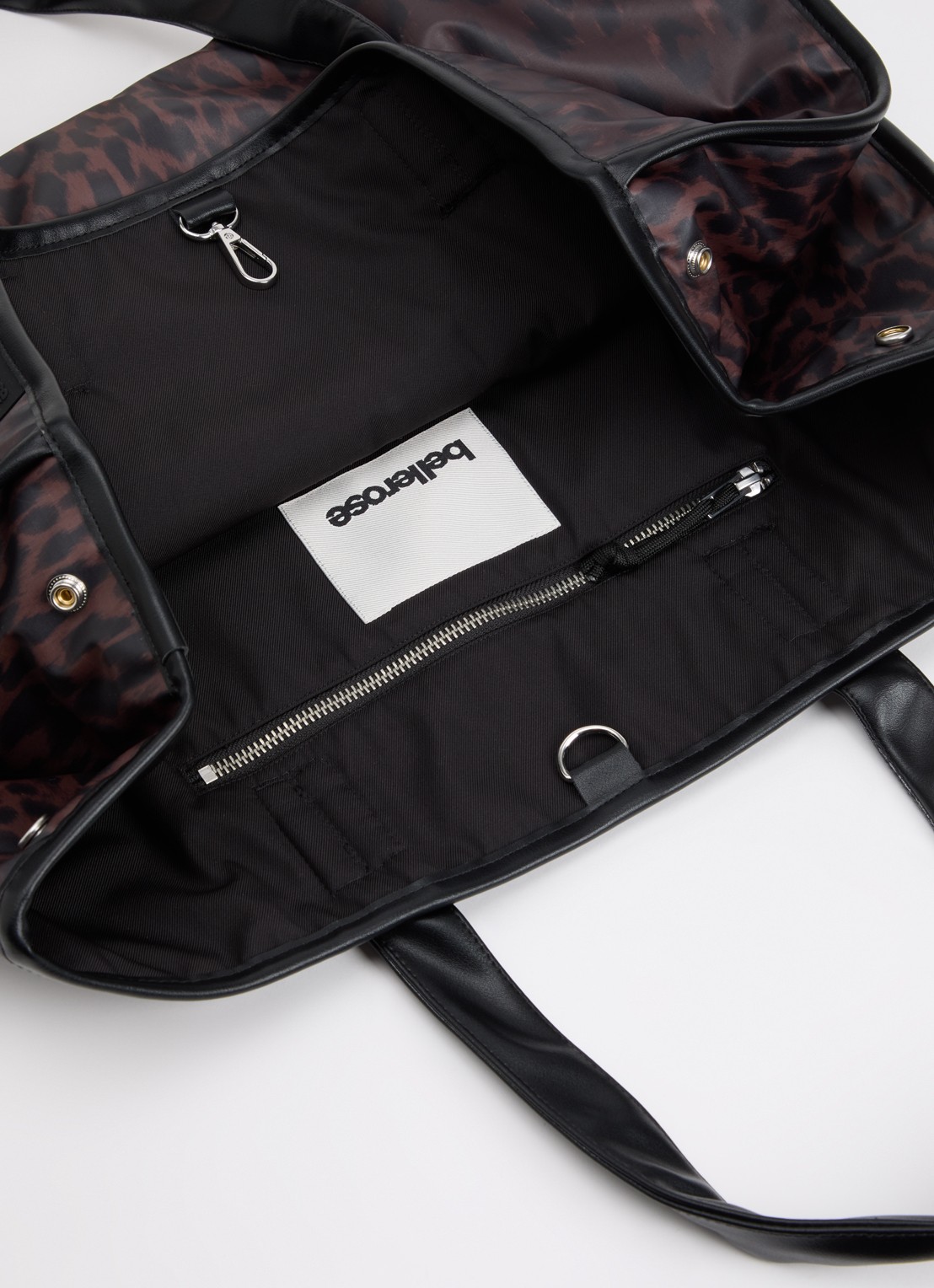 Bellerose Hecky shopper met panterprint - detail 2 donkerbruin
