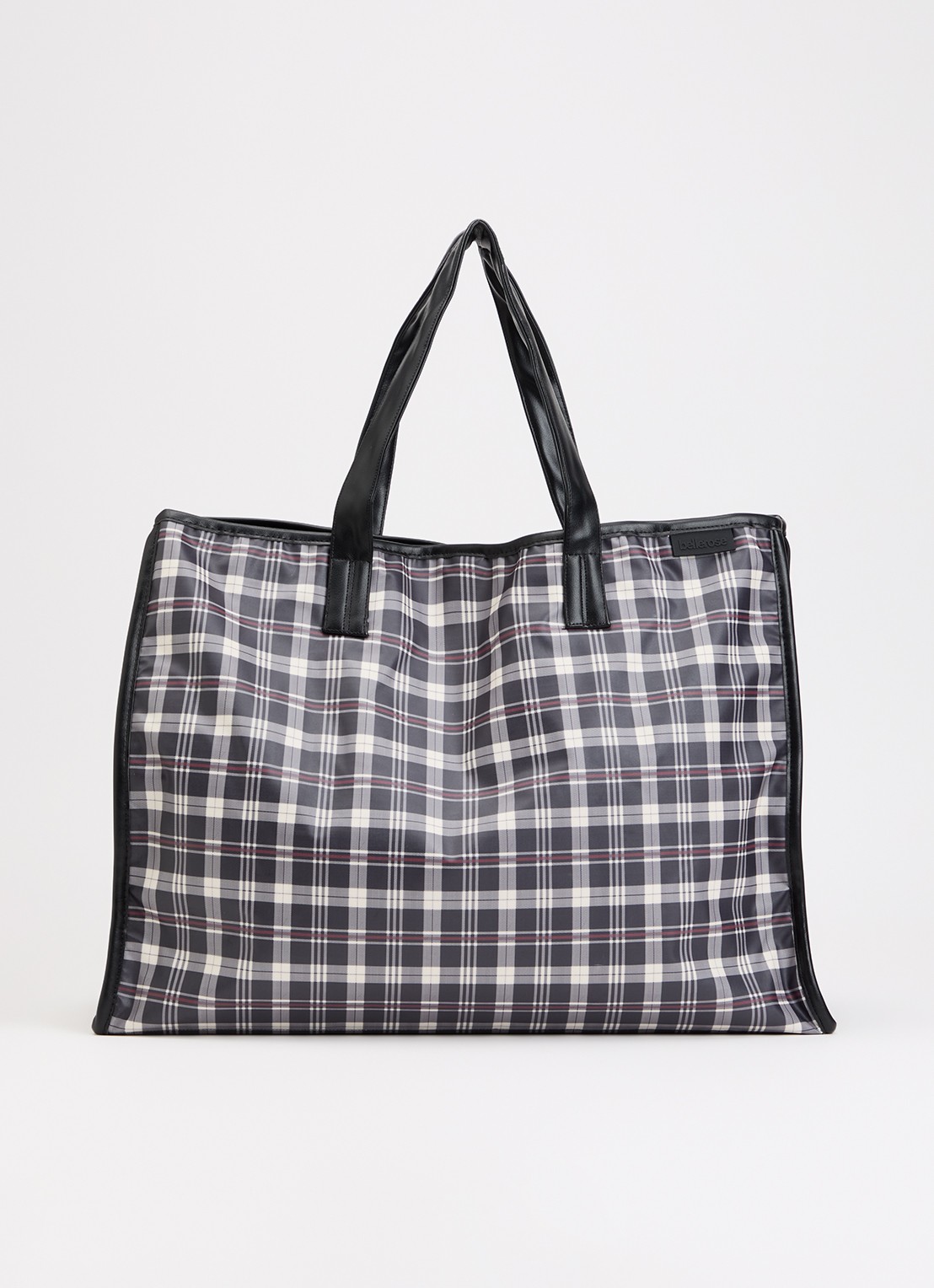 Bellerose Hecky shopper met print - voorkant 2 donkerblauw