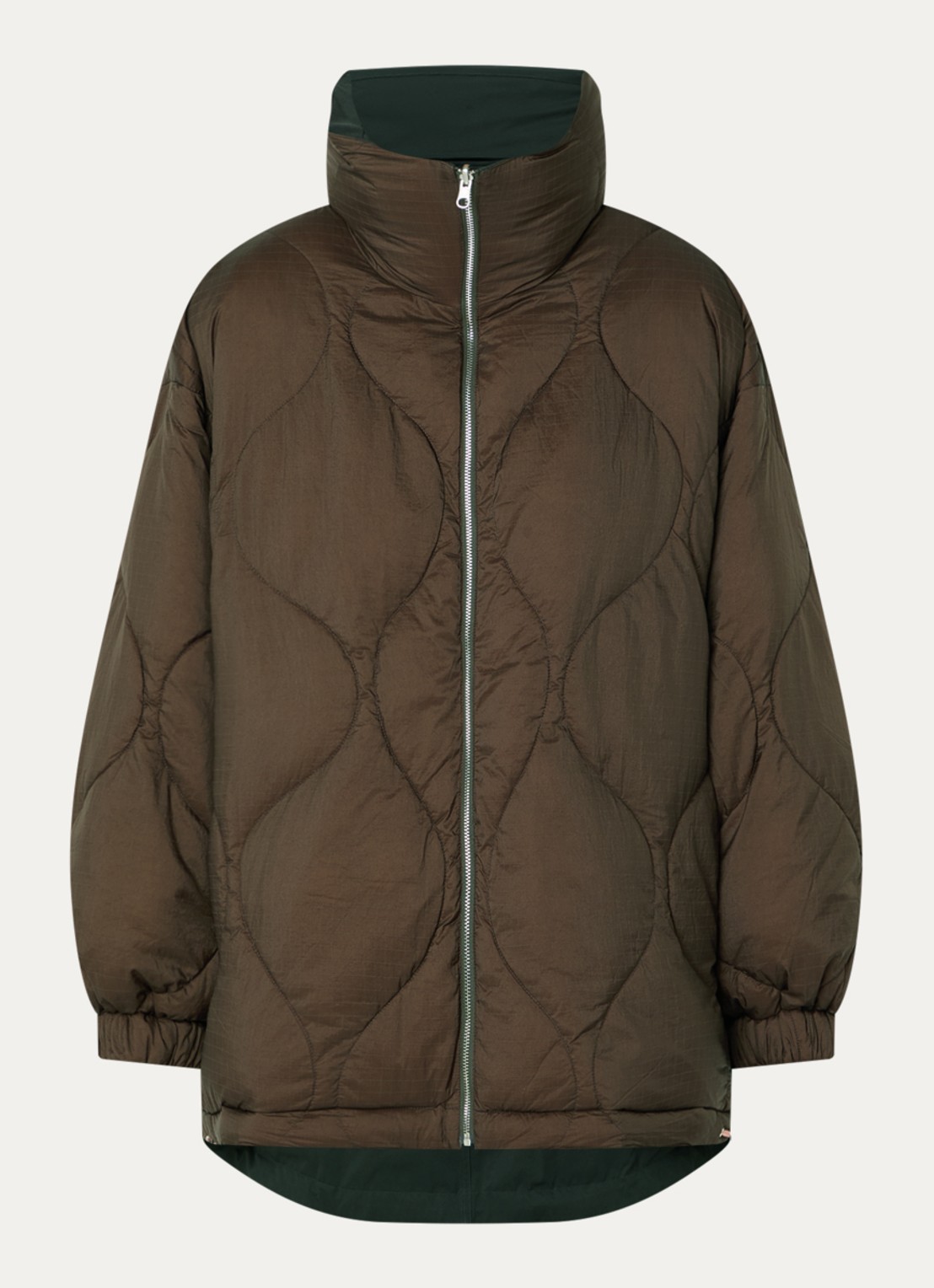 Bellerose Hedi reversible jack met opstaande kraag - voorkant donkerbruin