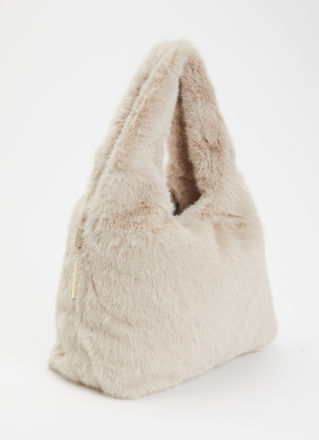 Bellerose Helga handtas van imitatiebont  - achterkant 2 beige