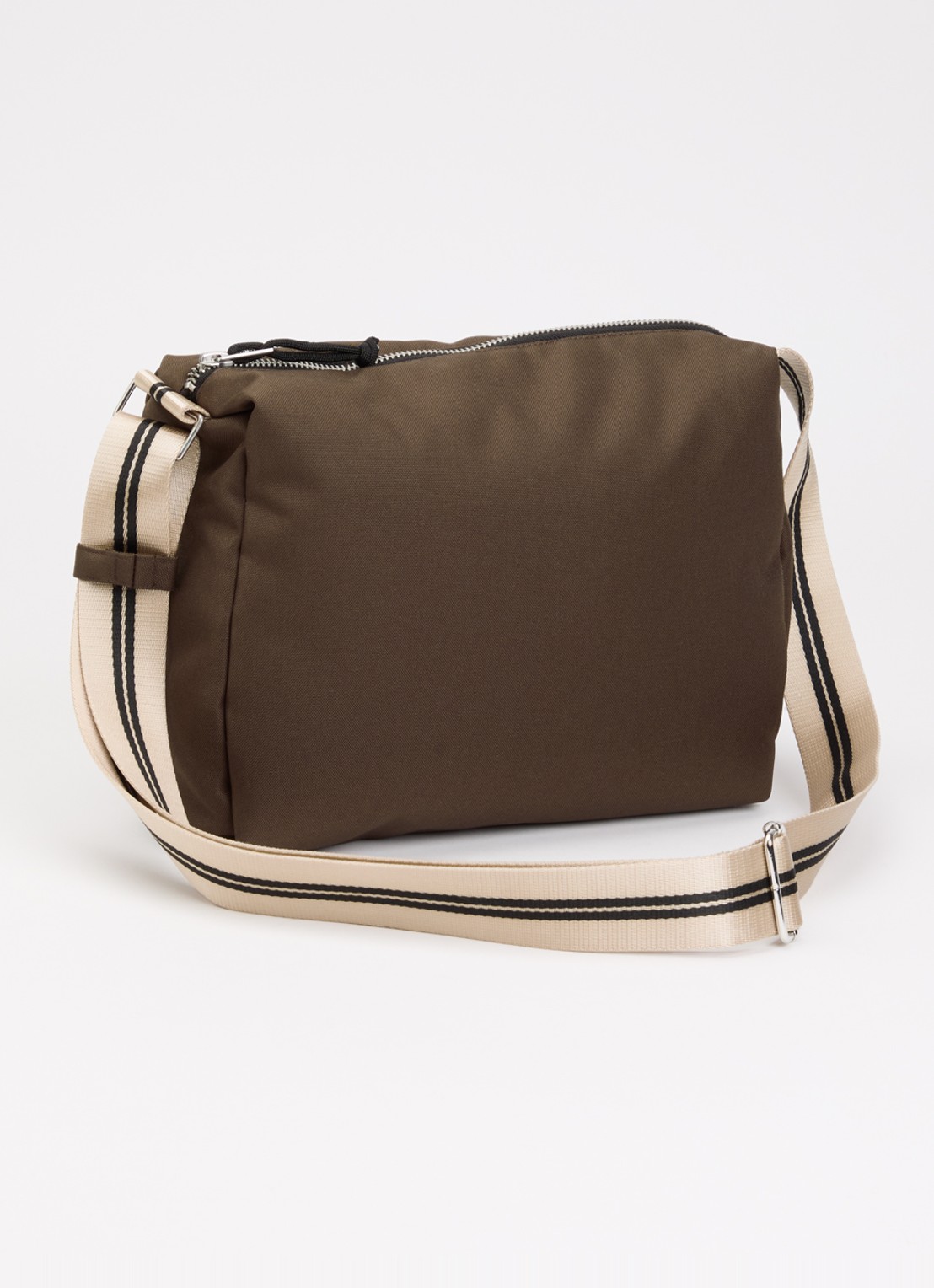 Bellerose Hobbes crossbodytas met verstelbare schouderriem - achterkant 4 donkerbruin
