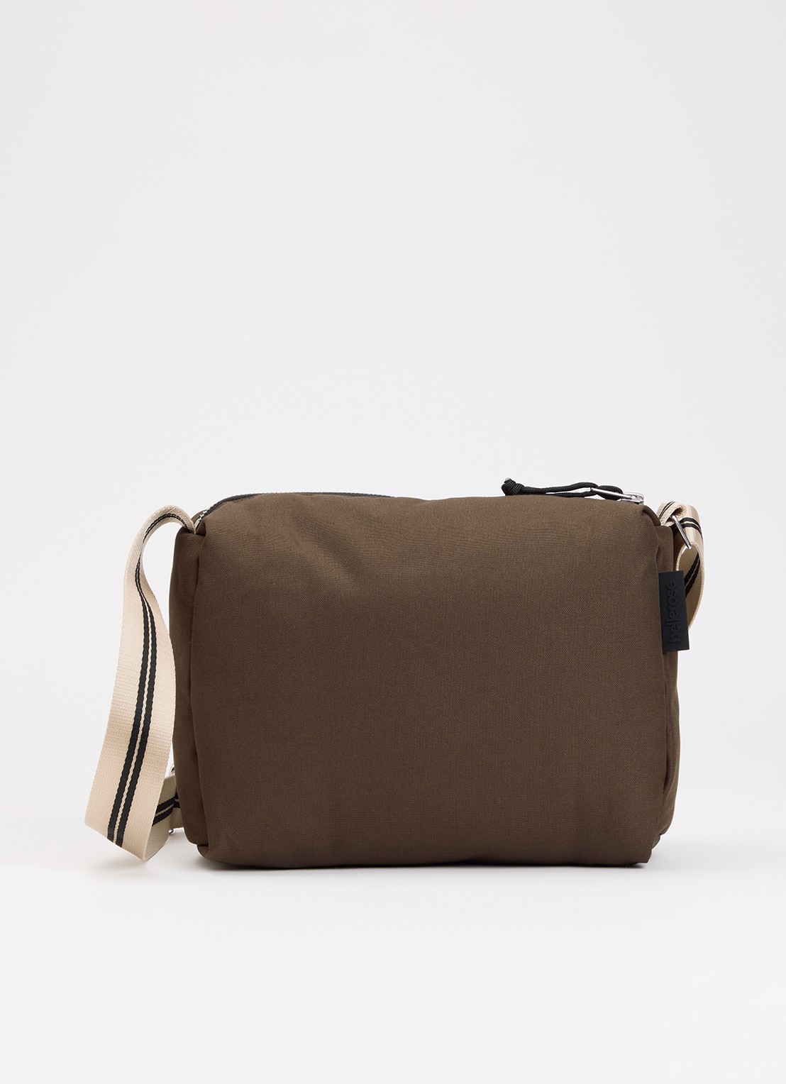 Bellerose Hobbes crossbodytas met verstelbare schouderriem - voorkant 5 donkerbruin