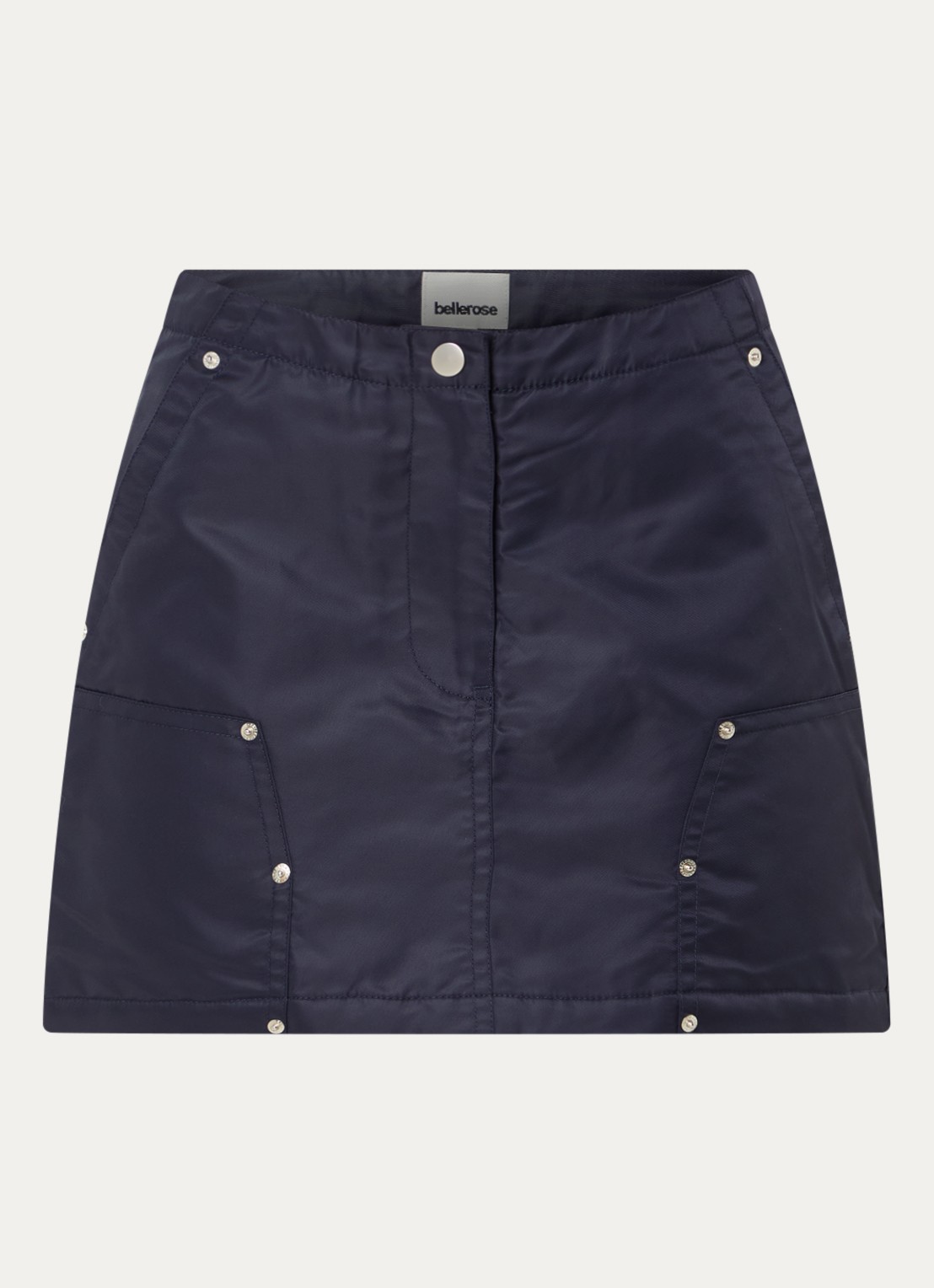 Bellerose Jeezy mini rok met steekzakken - voorkant donkerblauw