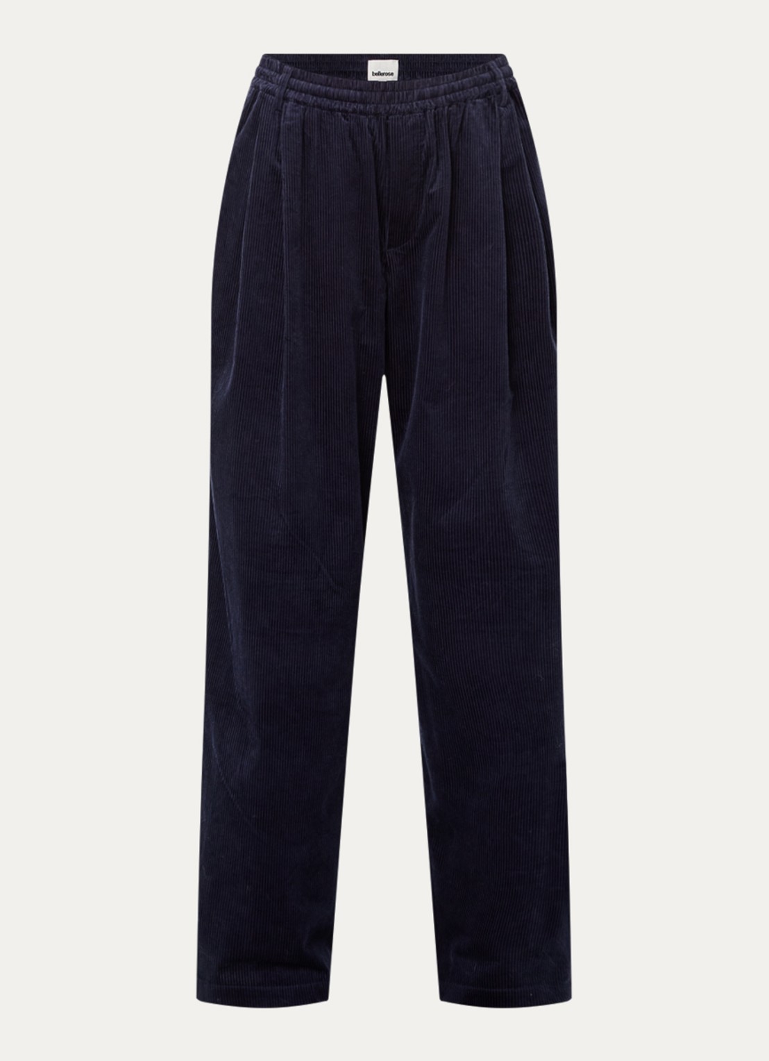 Bellerose Jil high waist wide fit broek met steekzakken - voorkant 2 donkerblauw