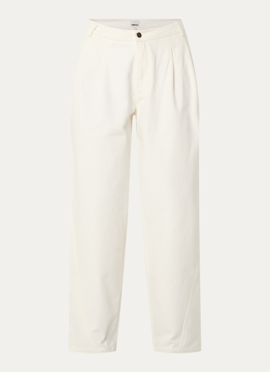 Bellerose Jimi high waist wide fit jeans met gekleurde wassing - voorkant 2 gebroken wit