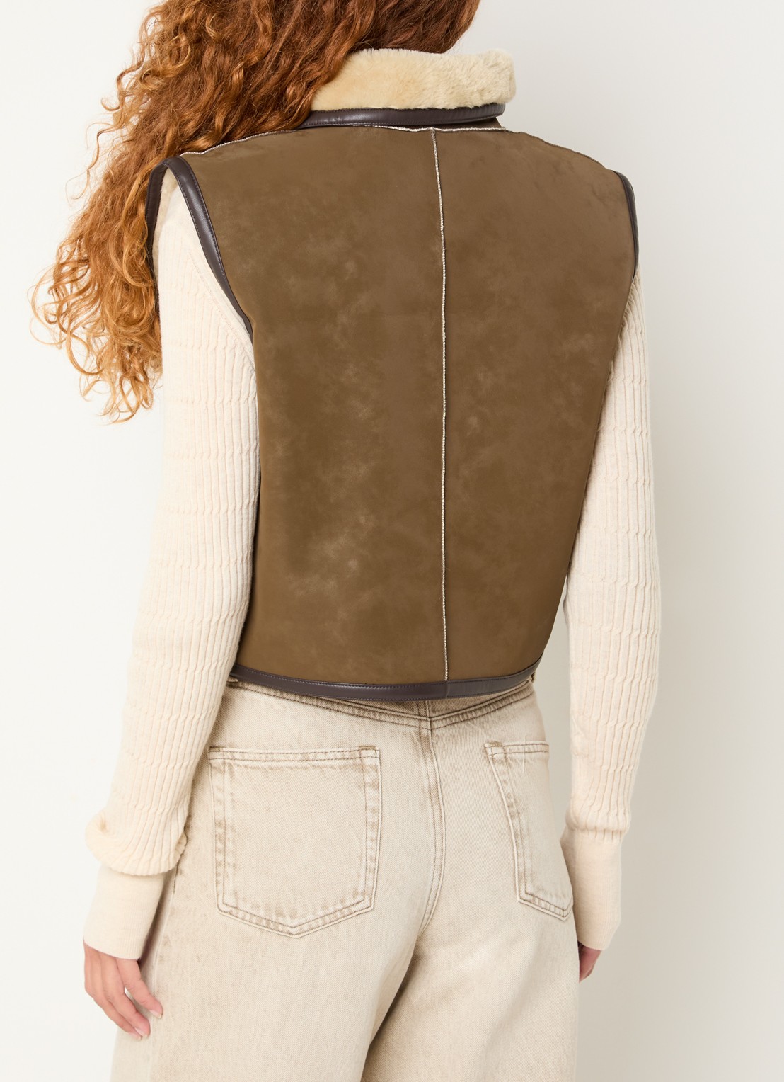 Bellerose Jonson reversible bodywarmer met steekzakken - achterkant bruin