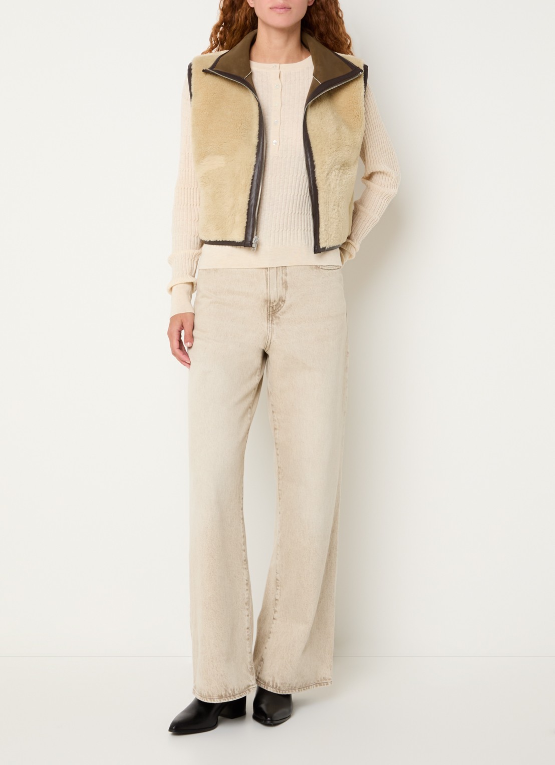Bellerose Jonson reversible bodywarmer met steekzakken - voorkant 3 bruin
