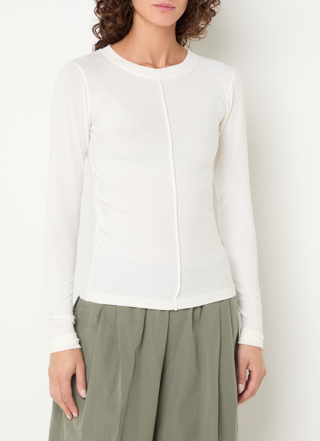 Bellerose Mendy long sleeve met boothals - detail wit