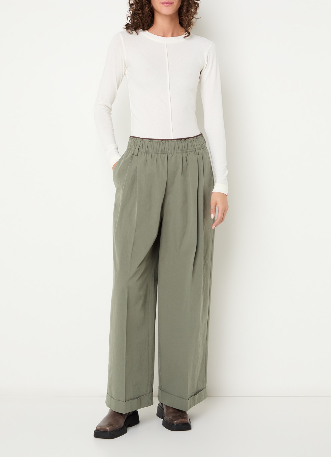 Bellerose Mendy long sleeve met boothals - voorkant 4 wit