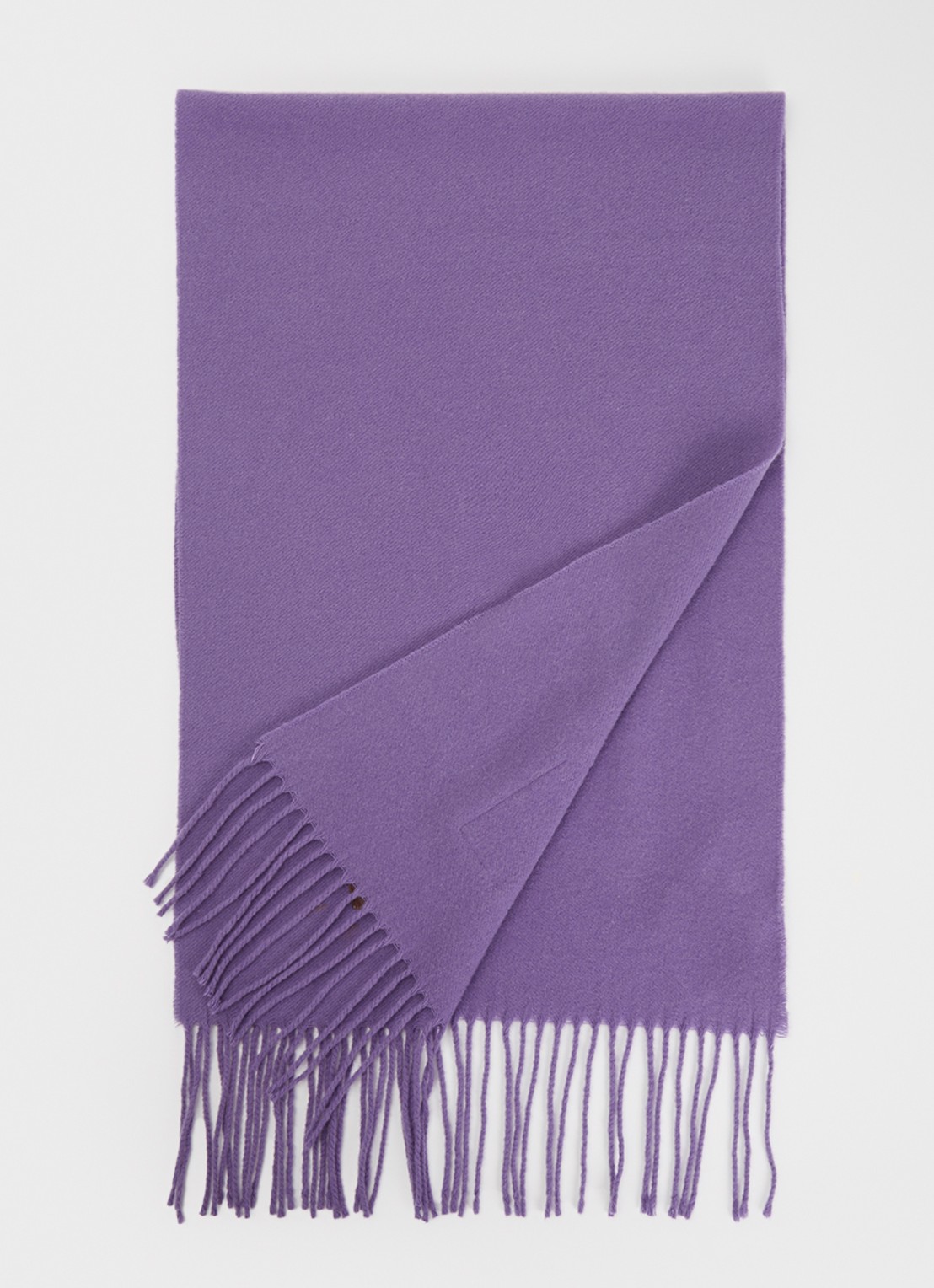 Bellerose Milan sjaal van scheerwol 120 x 35 cm - voorkant 3 paars