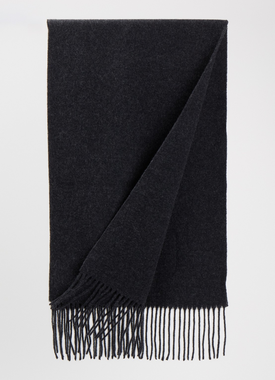 Bellerose Milan sjaal van scheerwol 120 x 35 cm - detail 2 antraciet