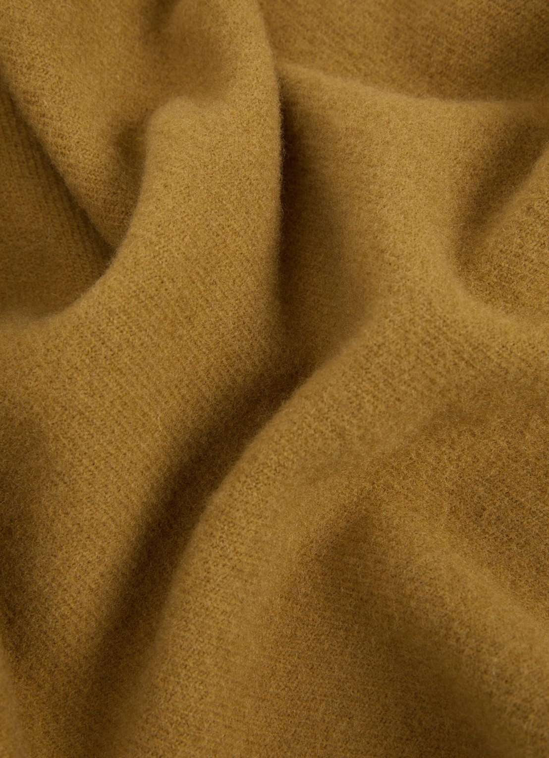 Bellerose Milan sjaal van scheerwol 120 x 35 cm - detail 3 mosterd