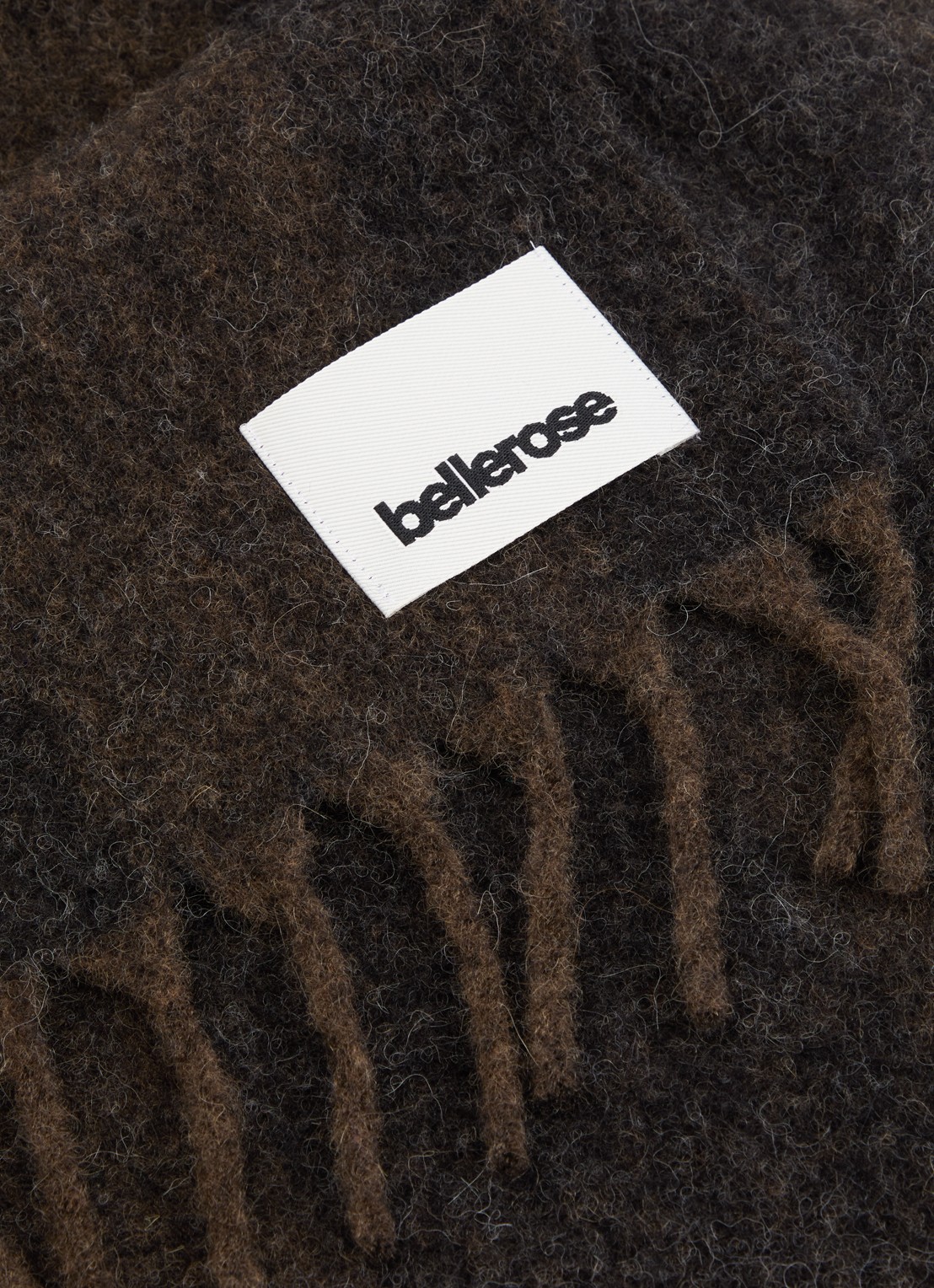 Bellerose Moryan sjaal in alpaca wolblend 220 x 33 cm  - detail 3 bruin