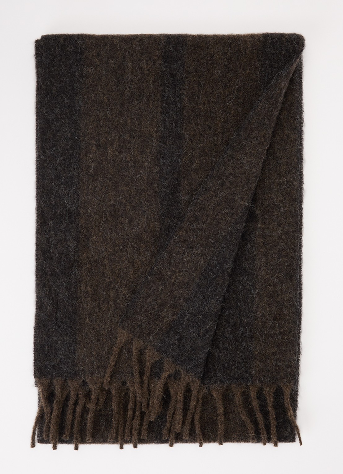 Bellerose Moryan sjaal in alpaca wolblend 220 x 33 cm  - voorkant bruin