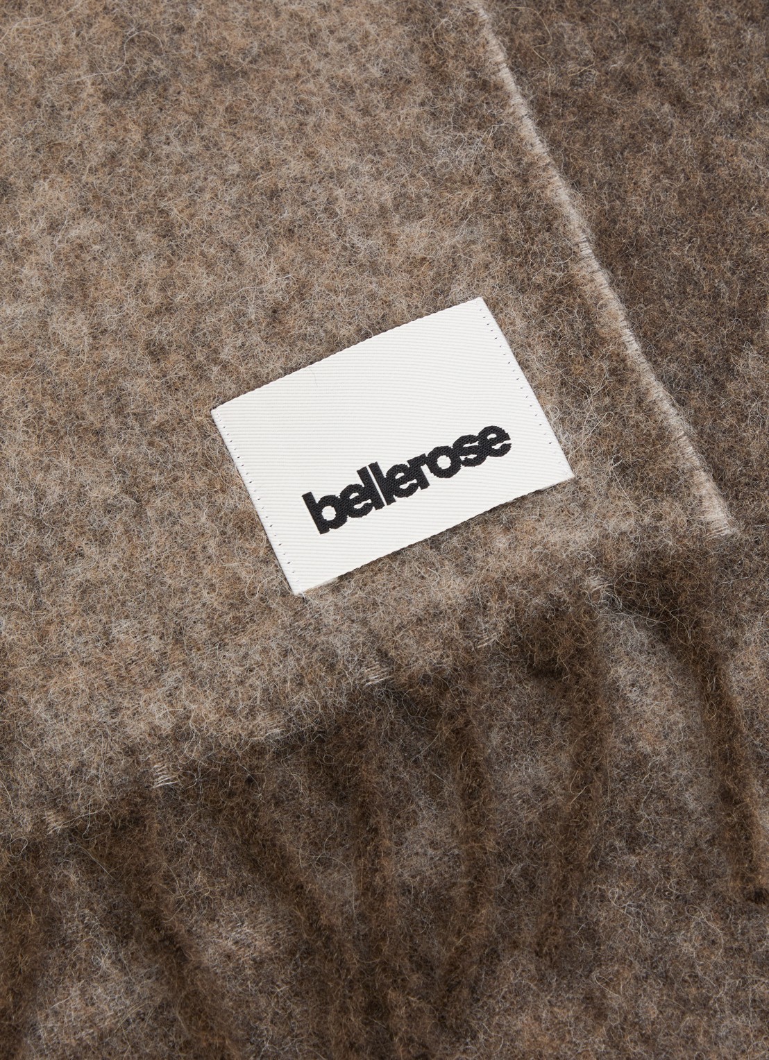 Bellerose Morywo sjaal in alpaca wolblend 220 x 33 cm  - detail 3 bruin